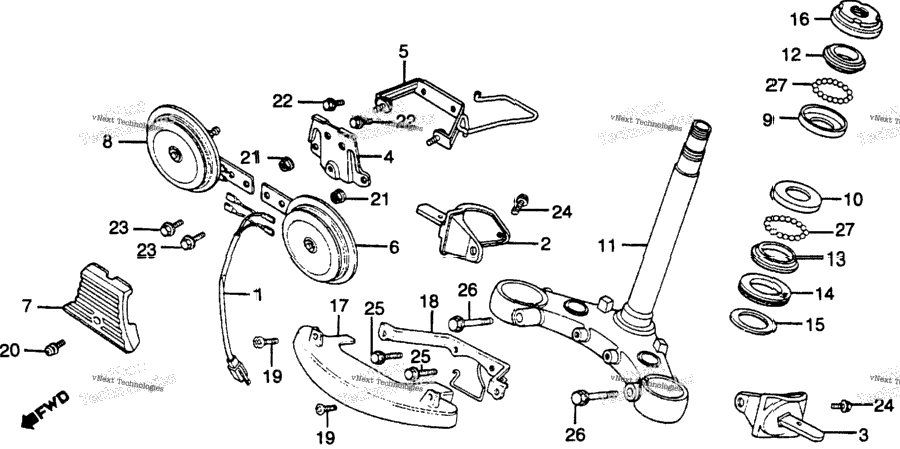 Steering Stem + Horn