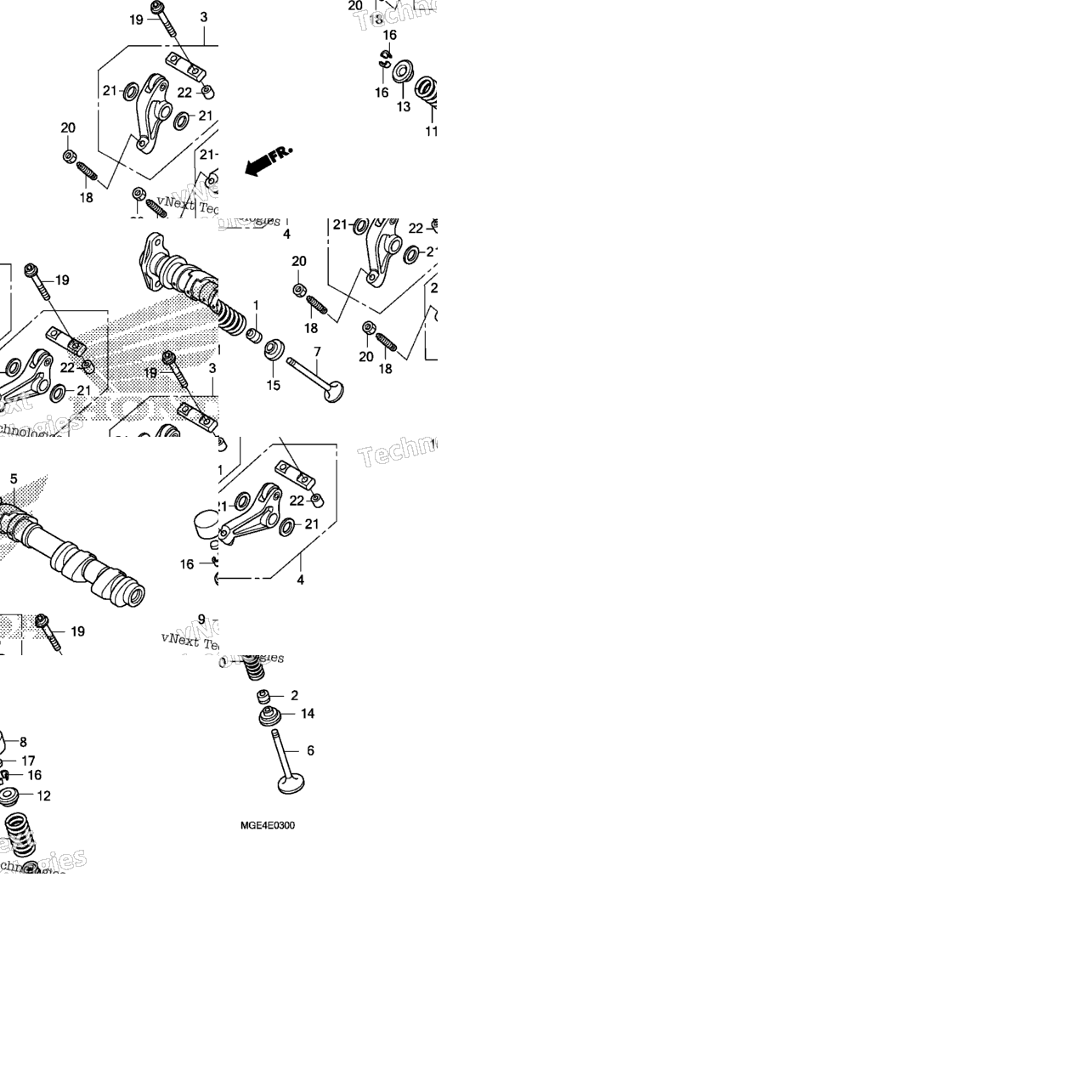 Camshaft + Valve (Fr.)