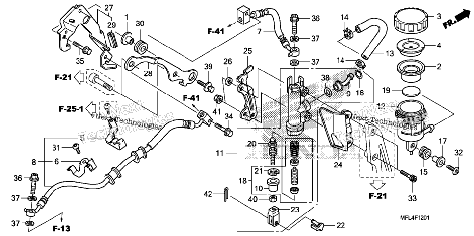 Rear Brake Master Cylinder (Cbr1000ra)