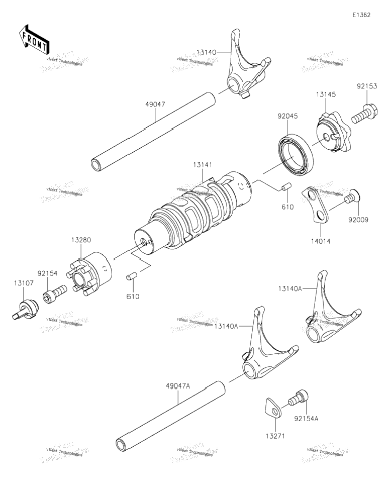 Gear Change Drum/Shift Fork(S)