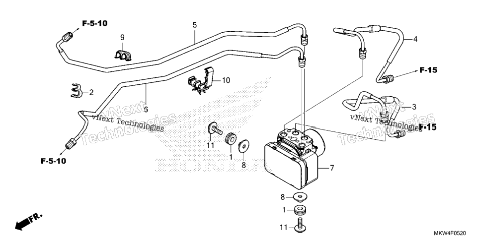 Abs Modulator@Brake Pipe
