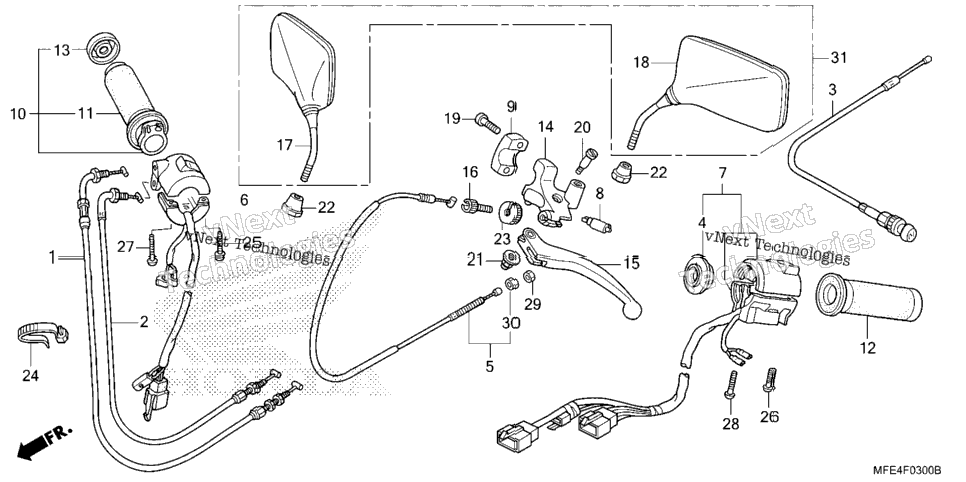 Handle Lever@Switch@Cable