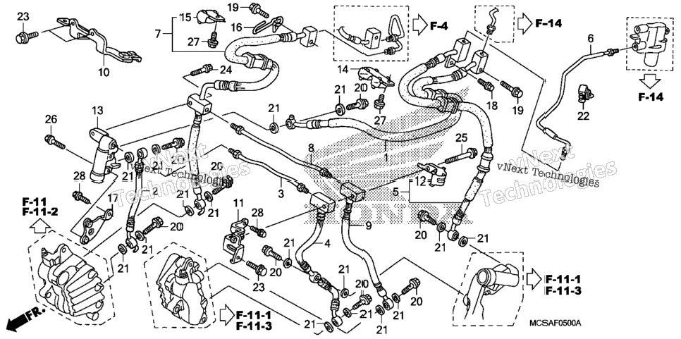 Front Brake Hose (St1300)