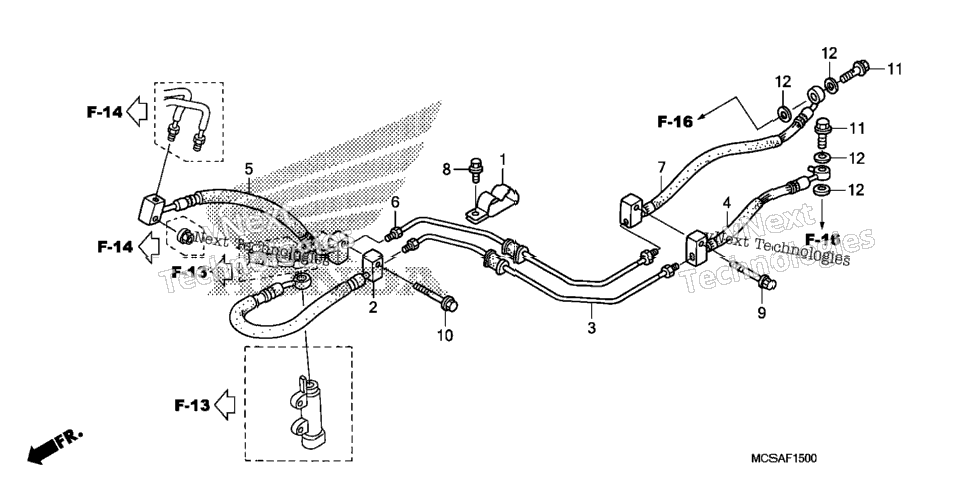 Rear Brake Hose (St1300)