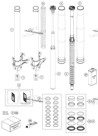 Front Fork Disassembled