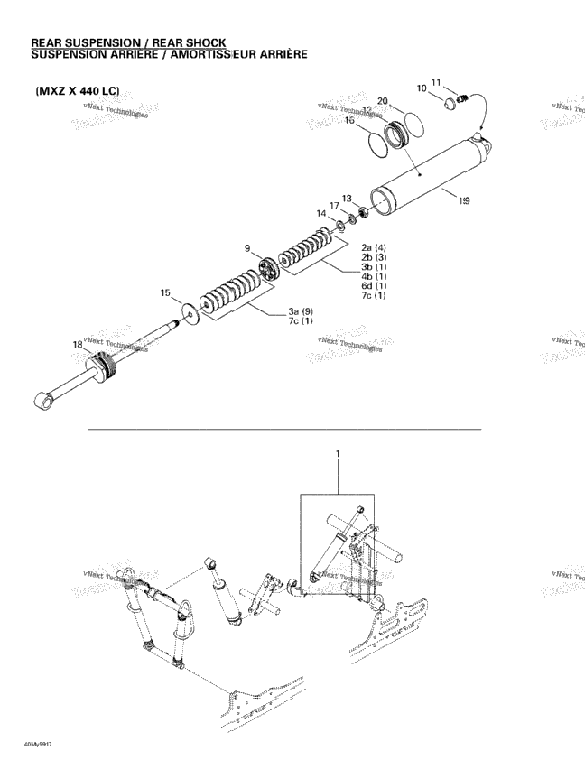Rear Take Apart Shocks 2 (Mx Z X 440 Lc)