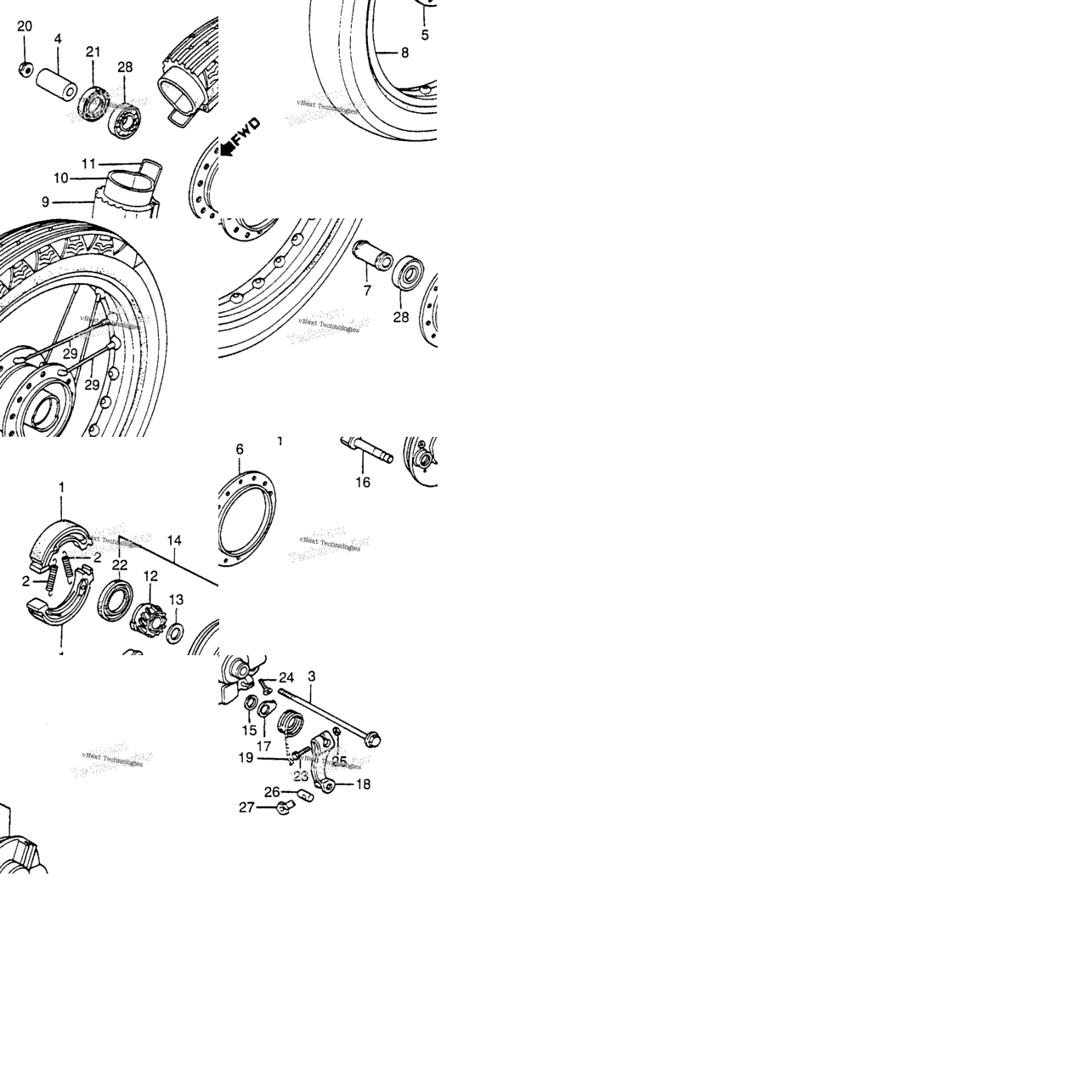 Front Wheel + Front Brake Panel