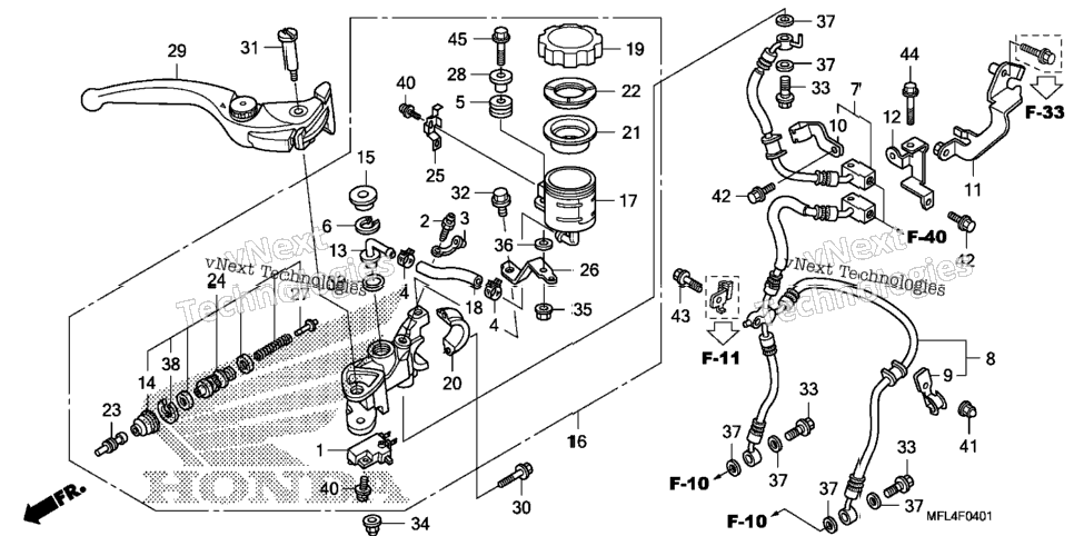 Front Brake Master Cylinder (Cbr1000ra)