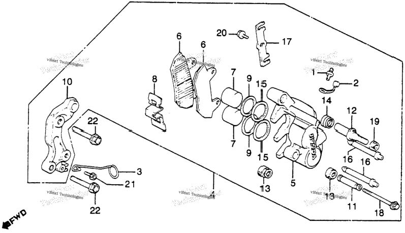 Cm450c/Afront Brake Caliper