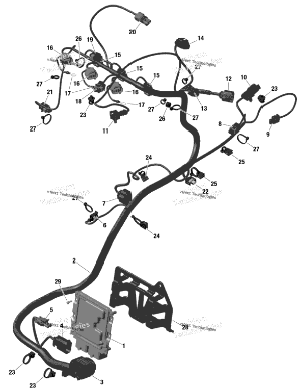 Rotax - Engine Harness And Electronic Module - Turbo Rr