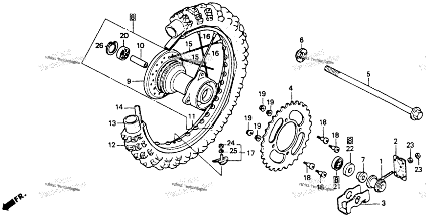 Rear Wheel 90-91