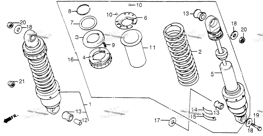 Rear Shock Absorber 83-84