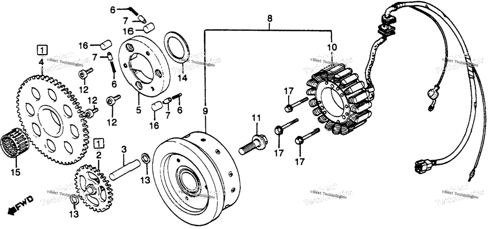 Alternator + Starter Clutch