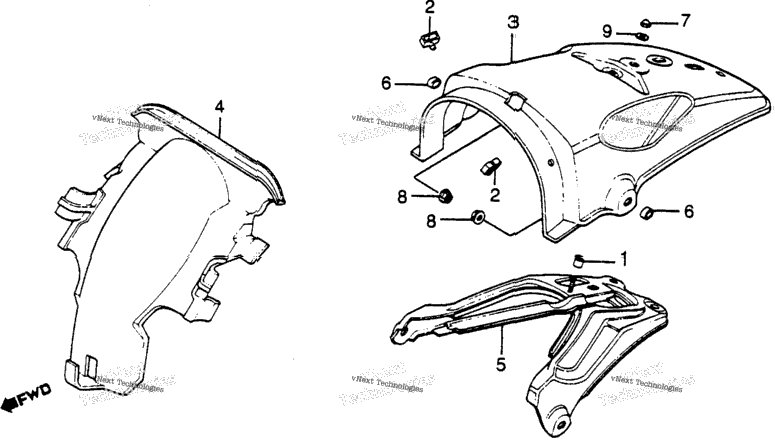 Xl500s Rear Fender 79-81