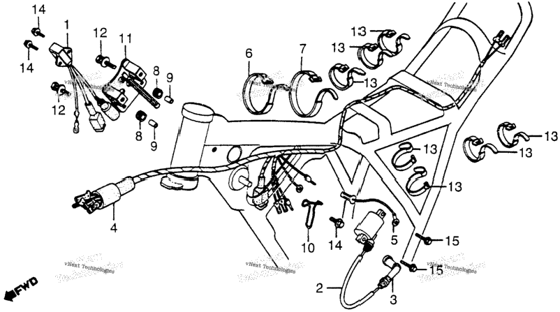 Wire Harness + C.D.I. Unit + Ignition Coil