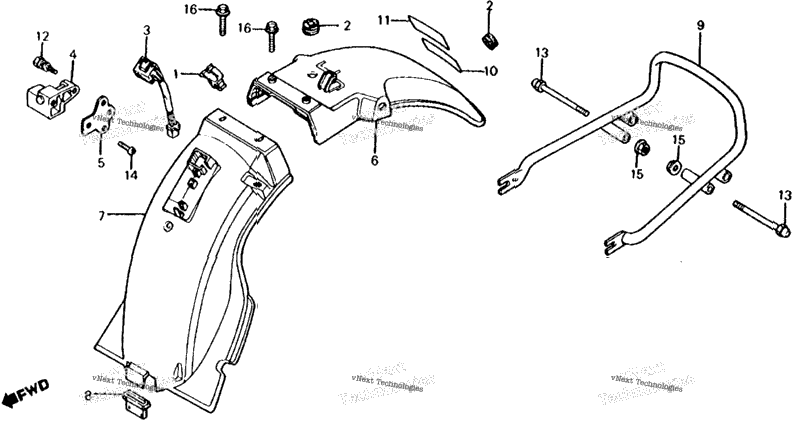 Cx500c Rear Fender