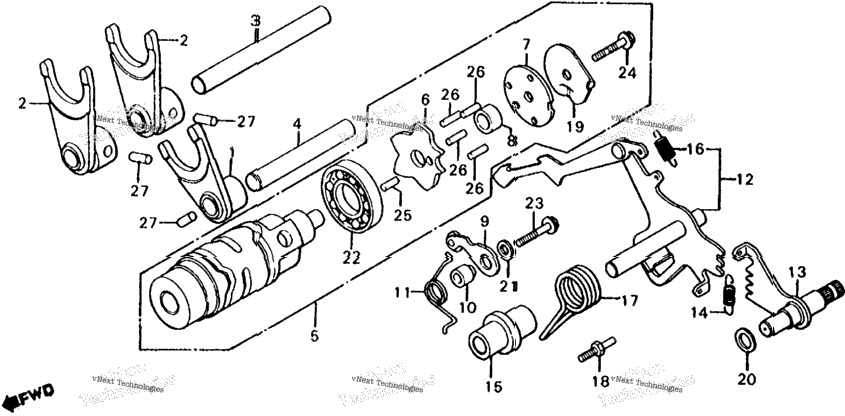 Shift Drum + Shift Fork