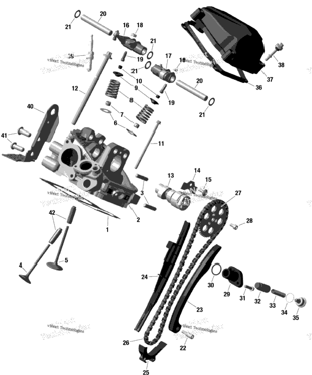 Rotax - Cylinder Head, Rear