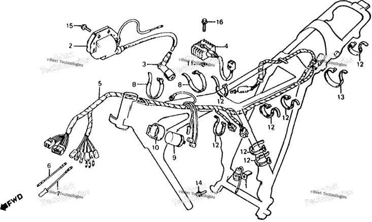 Wire Harness + Ignition Coil 79-80