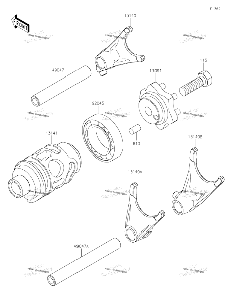 Gear Change Drum/Shift Fork(S)