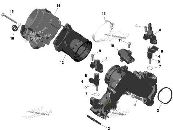 Rotax - Air Intake Manifold And Throttle Body