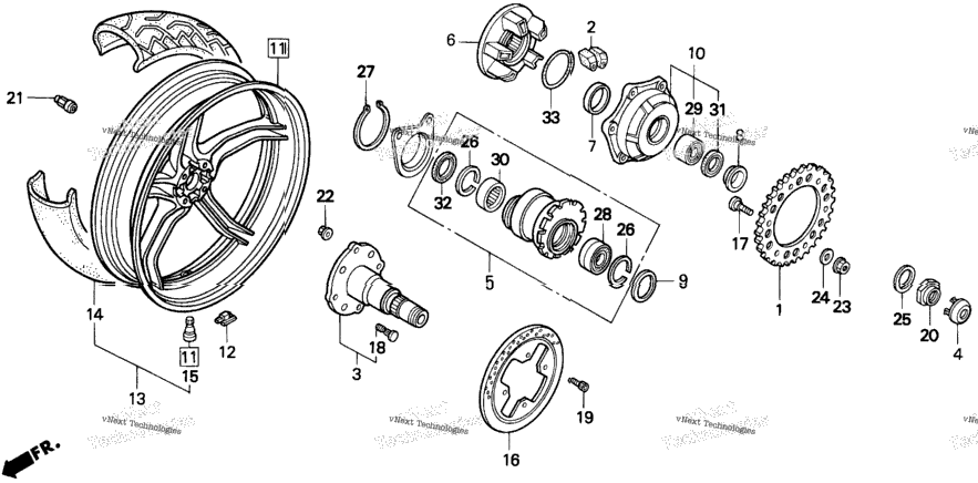 Rear Wheel 94-97