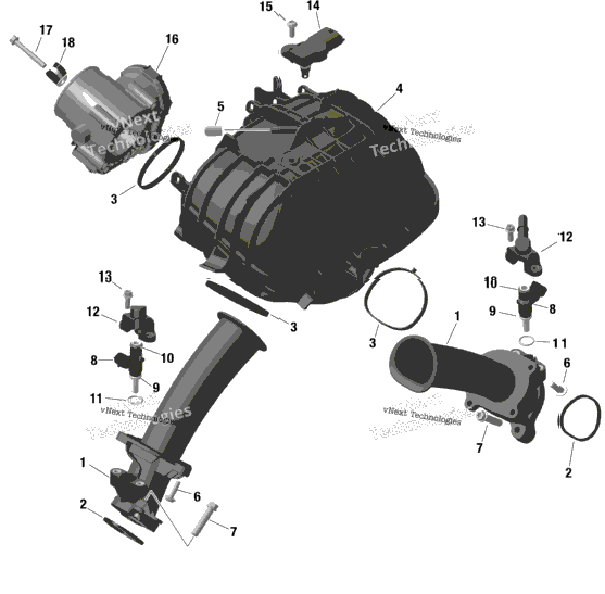 Rotax - Air Intake Manifold And Throttle Body