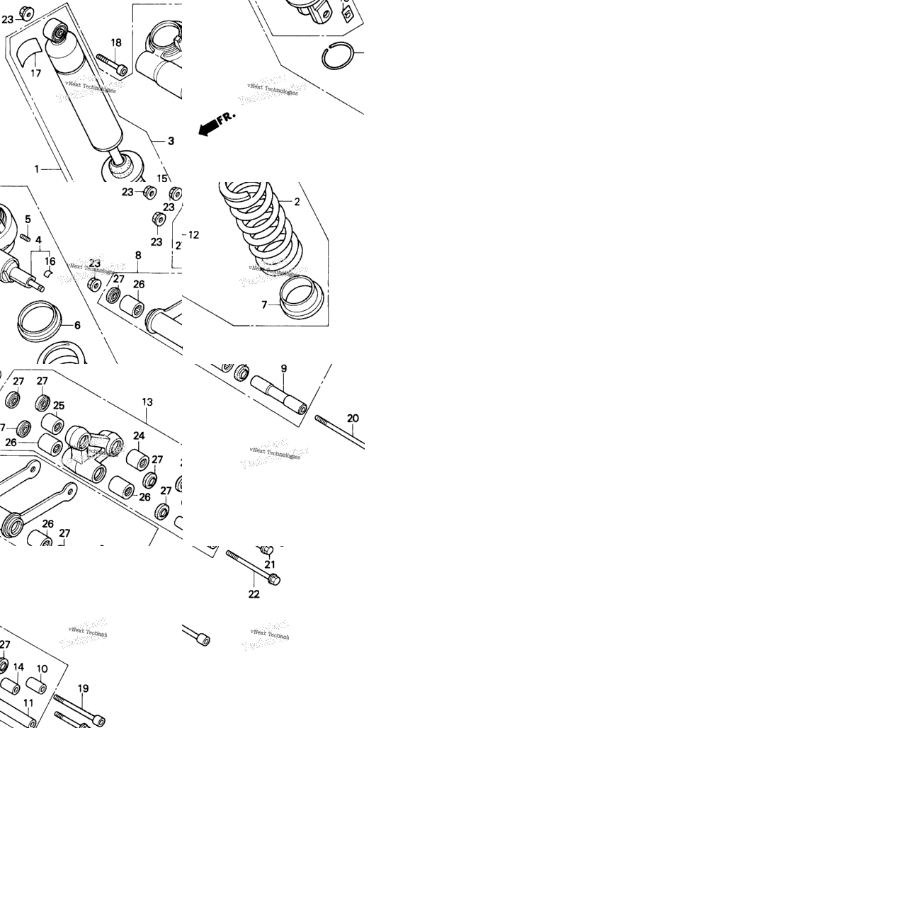 Rear Shock Absorber 92-93