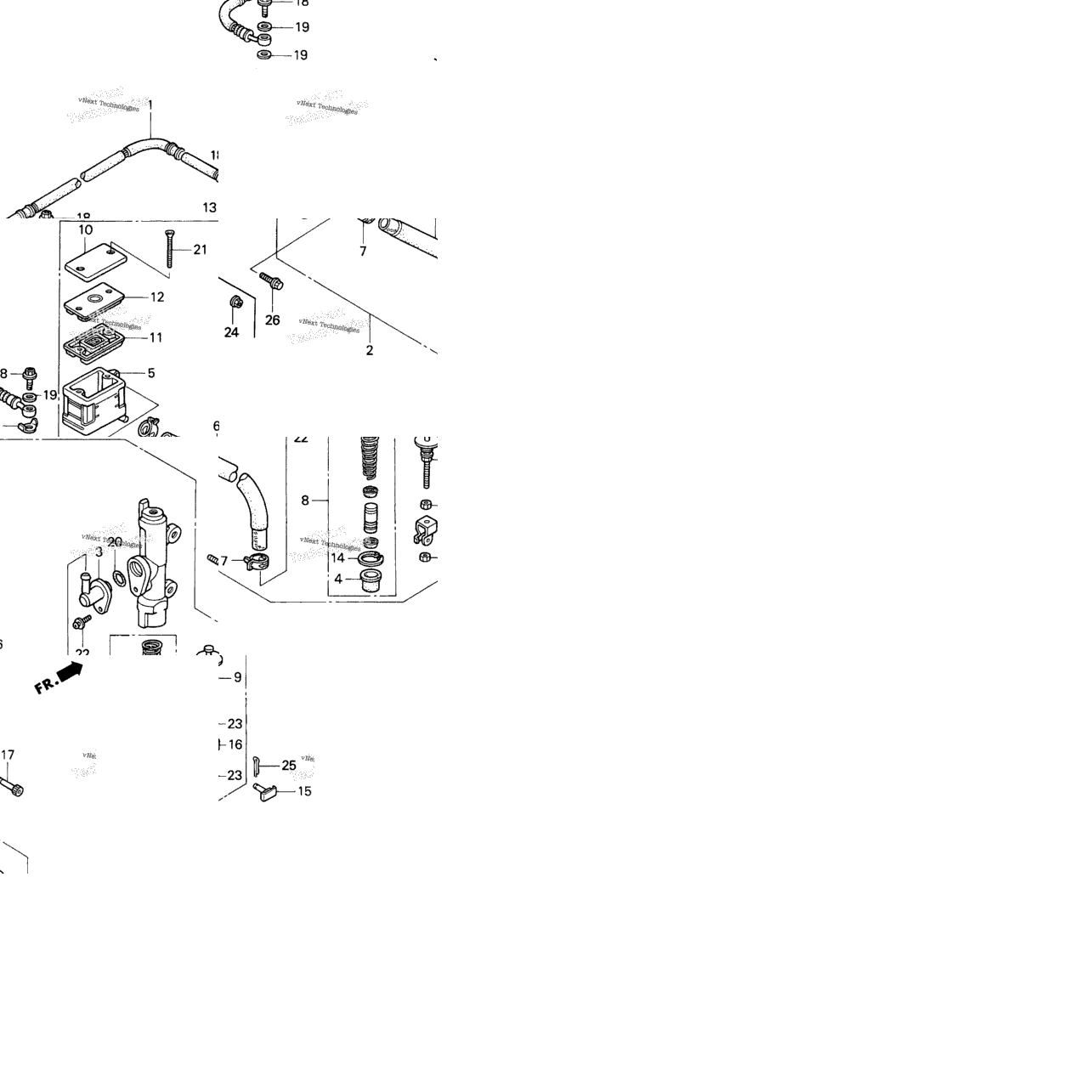 Rr. Brake Master Cyl. 90-93