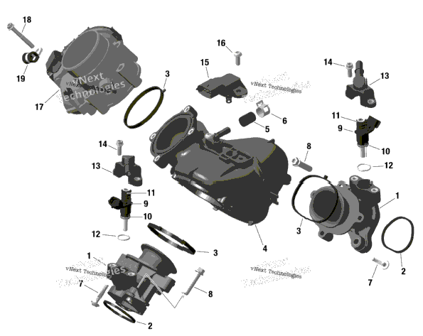 Rotax - Air Intake Manifold And Throttle Body