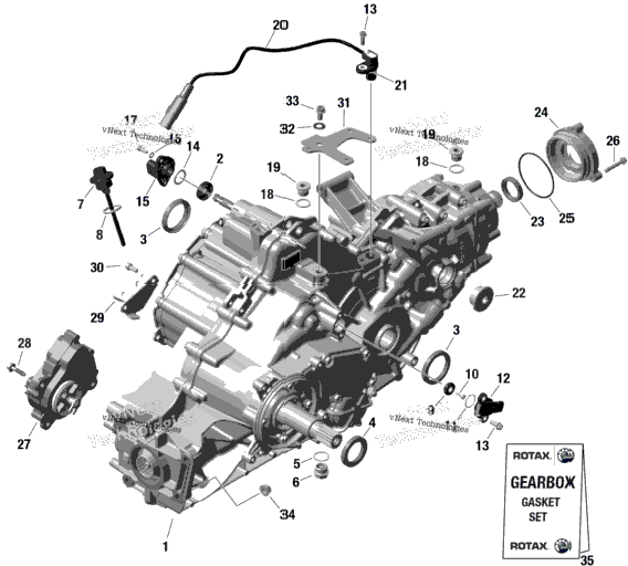 Rotax - Gearbox Assy
