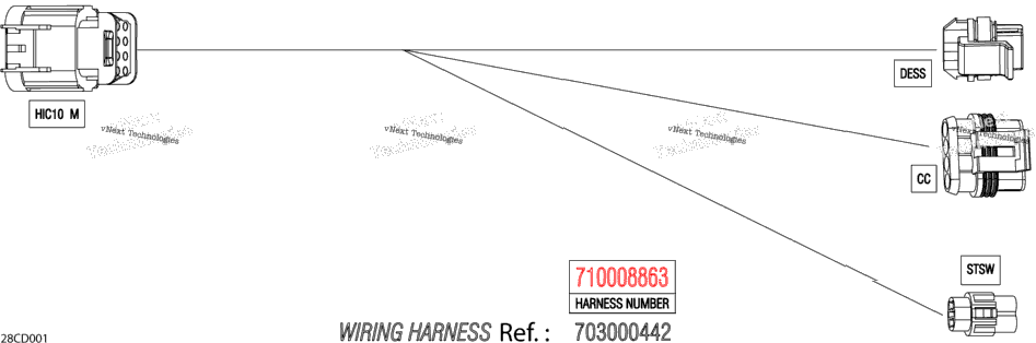 Electric - Key Wiring Harness - 710008863