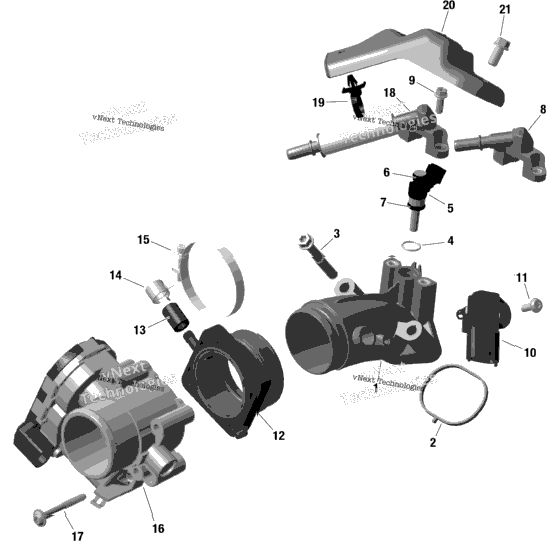 Rotax - Air Intake Manifold And Throttle Body
