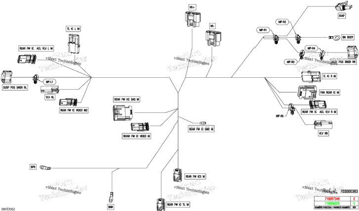 Electric - Junction Wiring Harness - 710007348