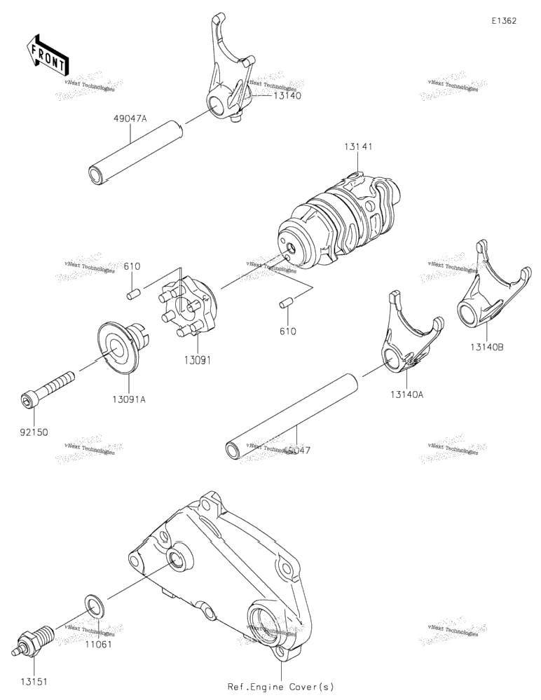 Gear Change Drum/Shift Fork(S)