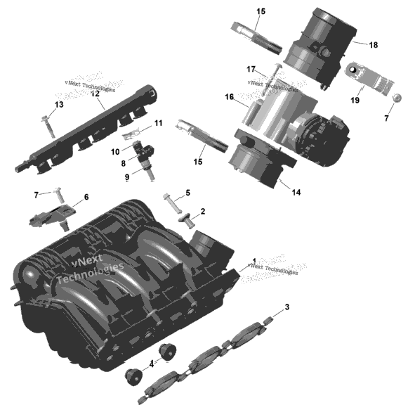 Rotax - Air Intake Manifold And Throttle Body