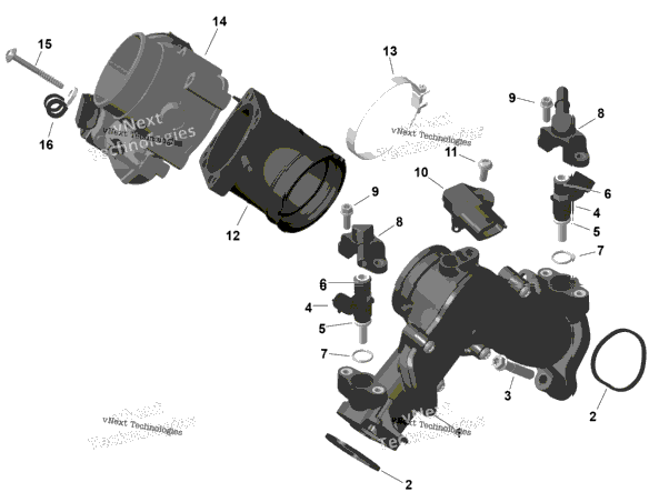 Rotax - Air Intake Manifold And Throttle Body