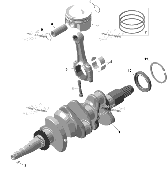 Rotax - Crankshaft And Pistons
