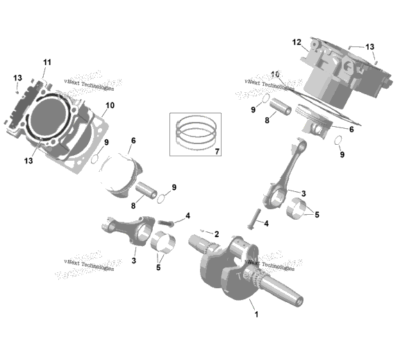 Rotax - Crankshaft And Pistons
