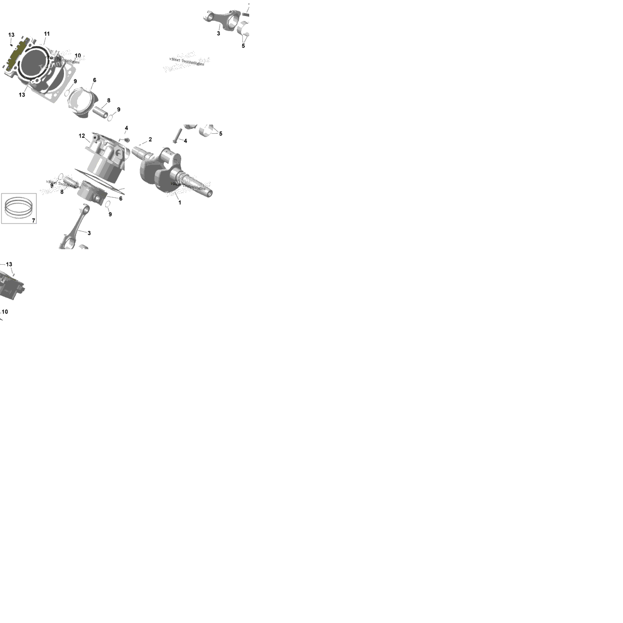 Rotax - Crankshaft, Pistons And Cylinder