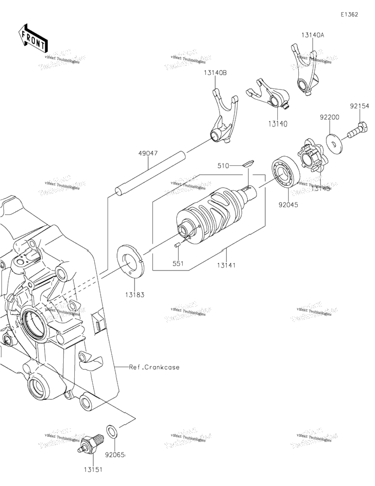 Gear Change Drum/Shift Fork(S)