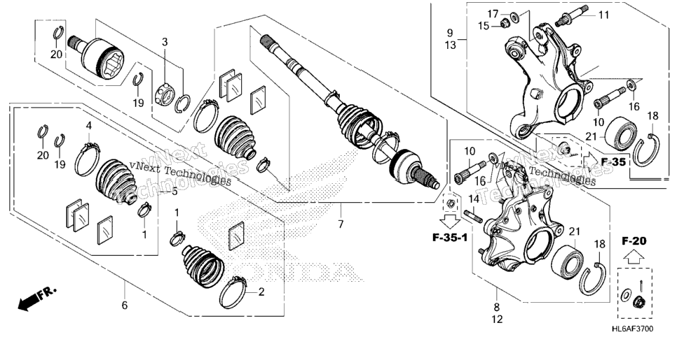 Rear Knuckle@Rear Driveshaft