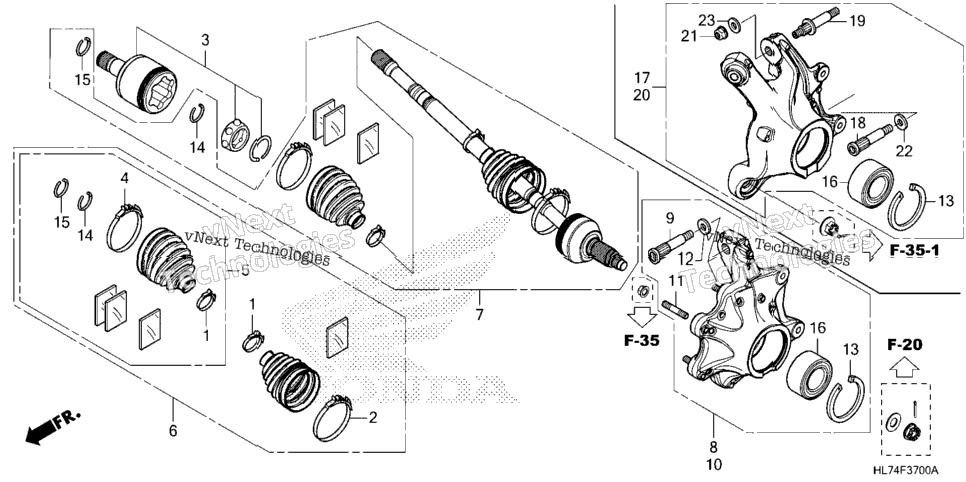 Rear Knuckle@Rear Driveshaft