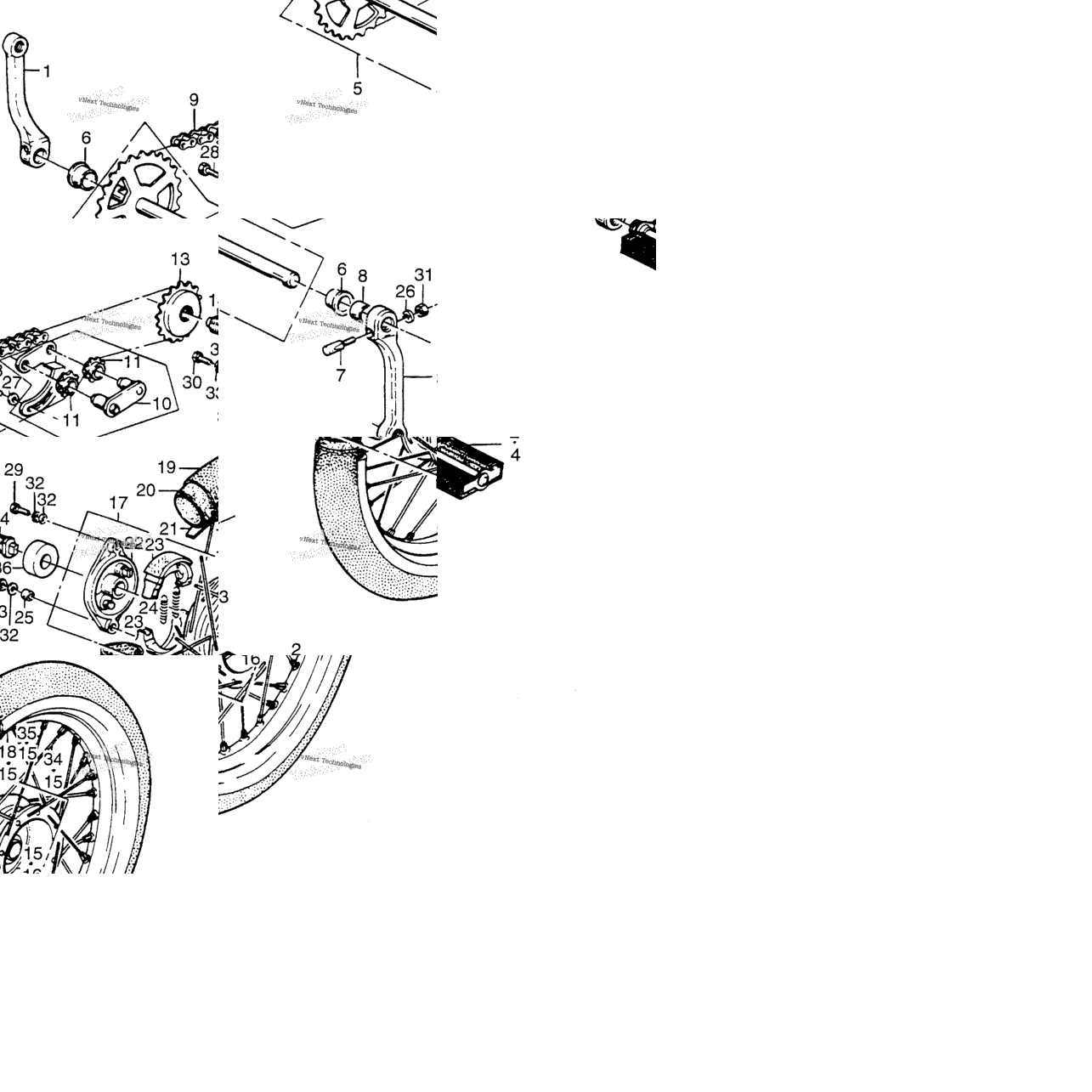 Rear Wheel + Pedals + Chain
