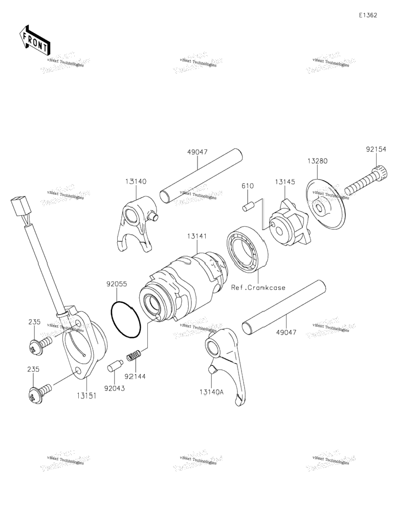 Gear Change Drum/Shift Fork(S)