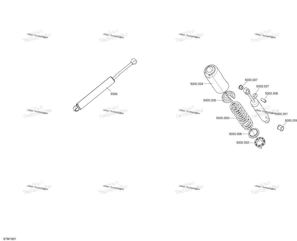 Rear Shocks Mxz - 600 Ace