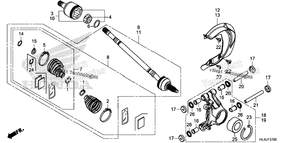 Rear Knuckle@Rear Driveshaft