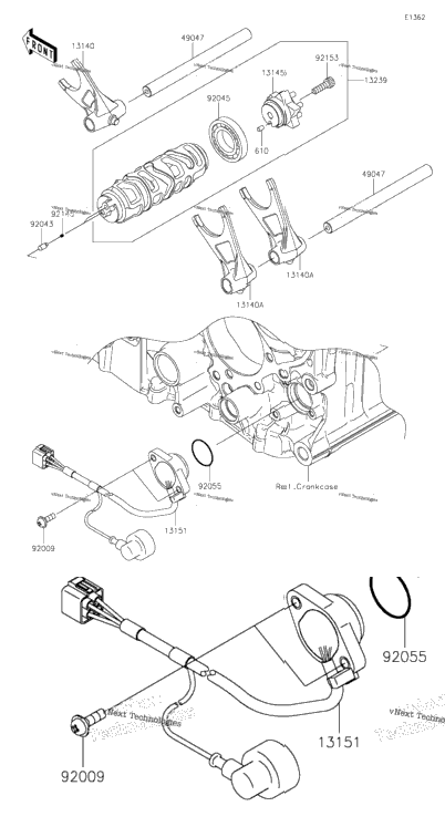 Gear Change Drum/Shift Fork(S)