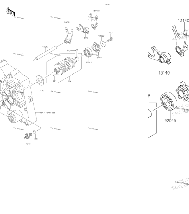 Gear Change Drum/Shift Fork(S)