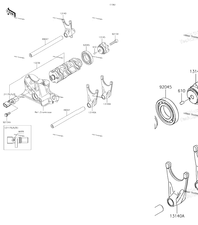 Gear Change Drum/Shift Fork(S)